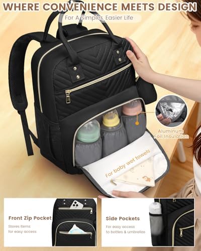 Pritent Diaper Bag Backpack, Baby Bag Backpack Baby Essentials - Image 4
