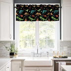 Dinosaur Valance Curtain for Boys Kids Nursery Playroom Room Decor Cartoon Dino - Image 2