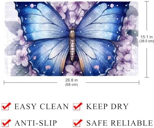 Shower Mat Bathtub Mat, 26.8x15.1 inch, Non-Slip Bath Mat - Image 4