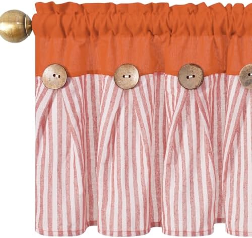 ASPMIZ Farmhouse Cotton Linen Valances by ASPMIZ