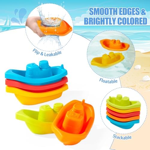 AMCHSURI Baby Bath Toys for Kids Ages 1-3 Mold Free Bath Toys for Toddler 2-4 - Image 4