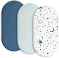 Gllquen Baby Muslin Bassinet Sheets 3pk, Soft Cotton Baby Sheet Boy 33x17 by GLLQUENBABY