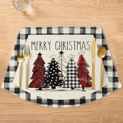 Artoid Mode Christmas Trees Wedge Shape Placemats - Image 2
