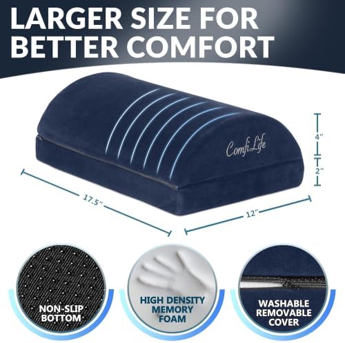 ComfiLife Foot Rest for Under Desk at Work – Adjustable Height Memory Foam Foot - Image 5