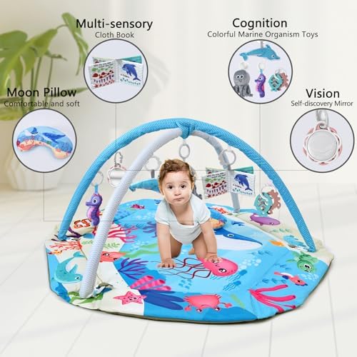 Baby Gym Play Mat, 8-in-1 Tummy Time Mat - Image 2