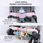 Baby Bottle Strap for Stroller, Car Seat & High Chair, Adjustable Baby Bottle - Image 5