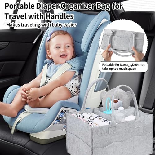 2 Pack Diaper Caddy Organizer, Portable Baby Caddy Organizer - Image 5
