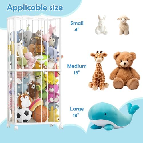 Stuffed Animal Storage Zoo Metal Toy Organizer 61x23.6x16.5in - Image 5