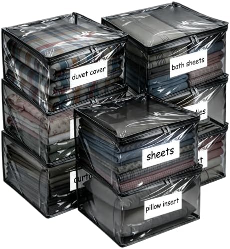 Plastic Storage Bags with Easy-Glide Zipper, Durable Clear Vinyl Zippered by Kikerike