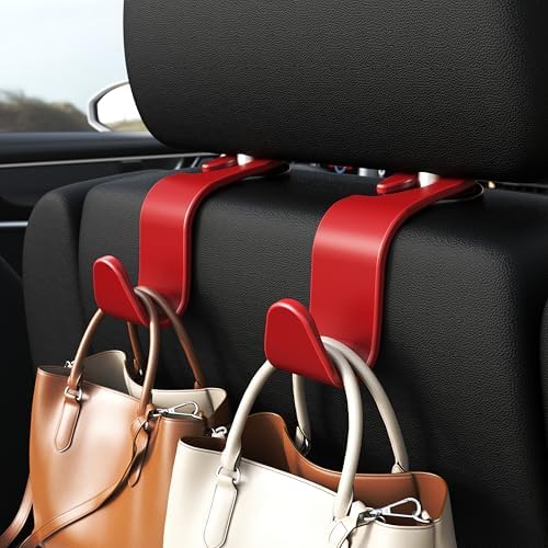 4-Pack Car Headrest Hooks Holds 55lbs Seat Storage Organizer - Image 2
