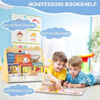 NANATI Solid Pine Wood Kids Bookshelf Pattern, Double-Sided Nursery Book Shelves - Image 6