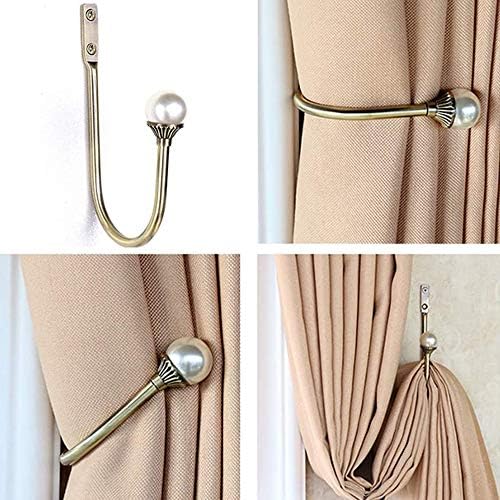 COCIVIVRE 2 Pack Curtain Holdbacks Wall Mounted Curtain Tiebacks Hooks Plastic - Image 6