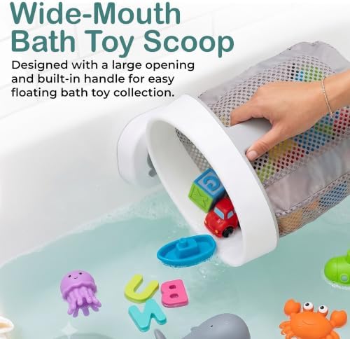 Sperric Baby Bath Toy Storage Caddy, Easy Access Mesh Storage, Kids Bath Toys - Image 4