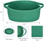 ABenkle Small Basket with Handles, Boho Decorative Rope Woven Dog Cat Toy - Image 2