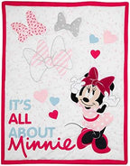 Lambs & Ivy Disney Baby Minnie Mouse Love 3-Piece Pink Nursery Crib Bedding Set - Image 7