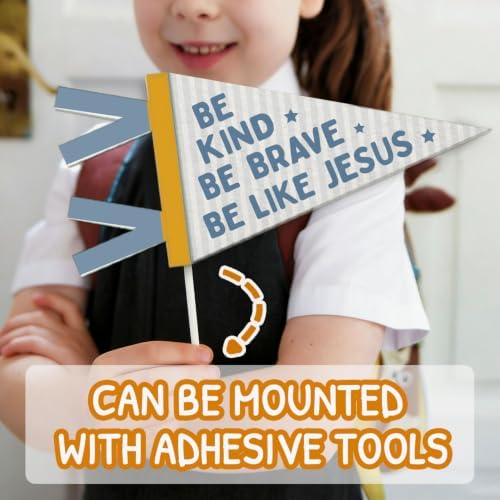 Christian Nursery Decor Felt Banner, Boy Room Decor, Be Kind Be Brave Be Like - Image 5