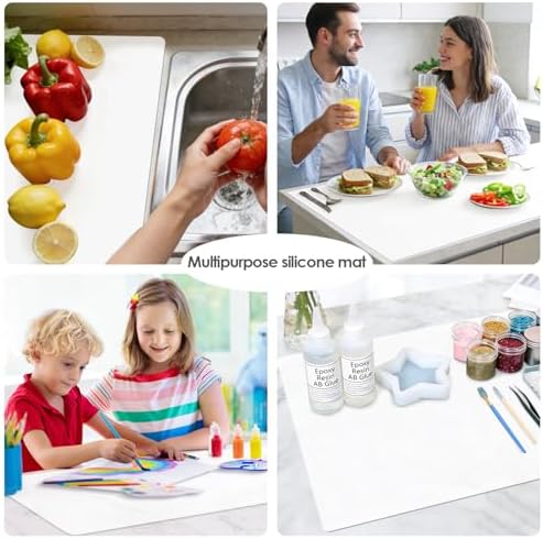 Extra Large Silicone Mat for Kitchen Counter 36" x 24" Silicone Table Mat for - Image 6
