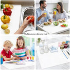 Extra Large Silicone Mat for Kitchen Counter 36" x 24" Silicone Table Mat for - Image 6