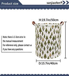 Large Storage Bins, Canvas Fabric Laundry Basket Collapsible Storage Baskets - Image 6