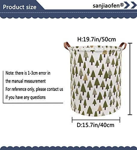 Large Storage Bins, Canvas Fabric Laundry Basket Collapsible Storage Baskets - Image 6