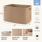 4 Pack Storage Baskets for Organizing, Woven Baskets for Shelves - Image 3