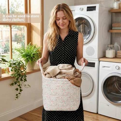 Floral Fabric Storage Basket Car Interior Storage Basket Underwear Sundries - Image 3
