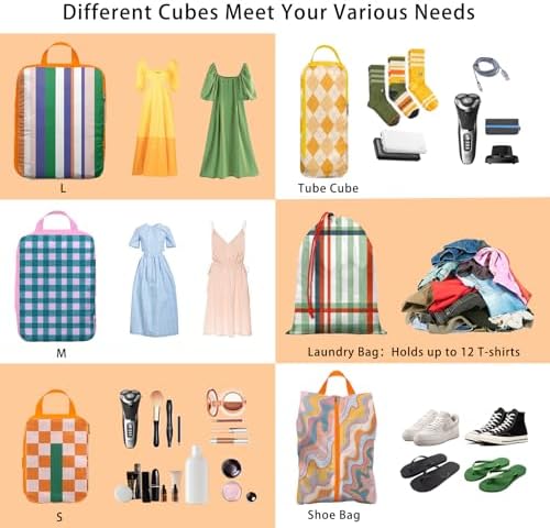 6 Pcs Compression Packing Cubes, Packing Cubes - Image 6
