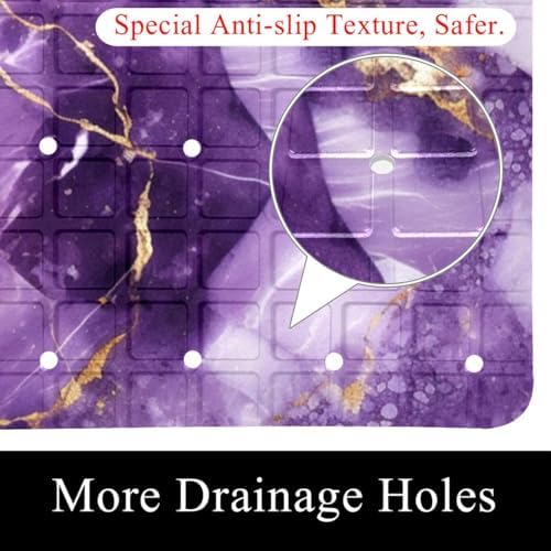 Non Slip Shower Mat Bathtub Mat 15.1x26.8 Inch, Quick Dry Bath Mat - Image 2
