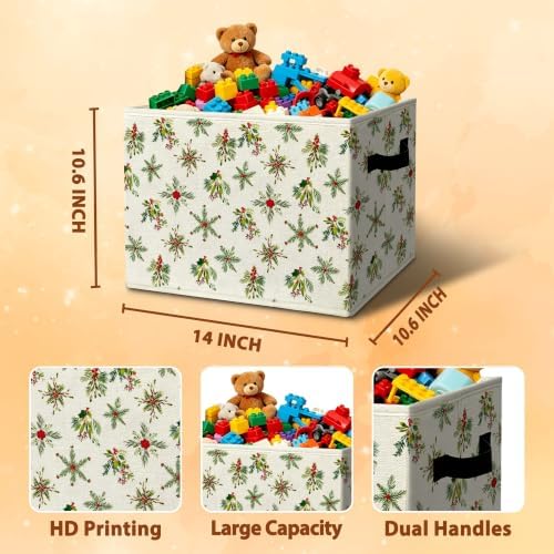 Vintage Christmas Holly Storage Box - Image 3