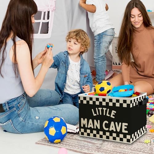 Little Man Cave Boys Storage Bins Box - Image 2