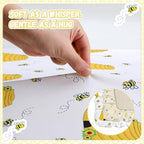 Peryiter 4 Pack Crib Sheets for Baby 52'' X 28" Yellow Bee Crib Sheet - Image 3