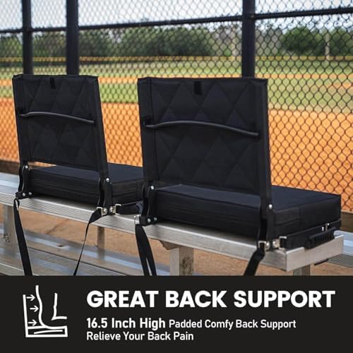 Sheenive Stadium Seats with Back Support, Padded Bleacher Seat Cushion - Image 3