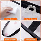 Lifewit 45L Clear Clothes Storage Bags, Plastic Foldable Blanket Storage Bag - Image 6