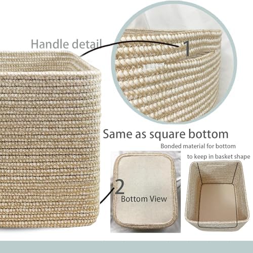 COMFY-HOMI Cotton Rope Woven Basket - Image 5