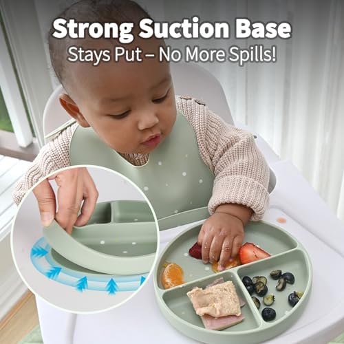 Little Rawr Baby Led Weaning Bundle, 100% Silicone Baby Feeding Set Includes - Image 2