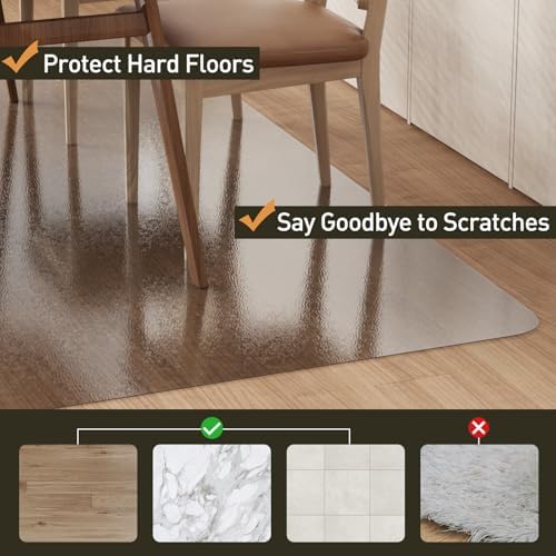 8'×10' Large Vinyl Area Mat for Floor, Translucent Black PVC Floor Mat - Image 3