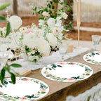 50 Pack Paper Placemats Disposable Pink Floral Wedding Placemats 13.7 Inch Rose - Image 5
