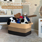 Goodpick Large Woven Blanket Basket - Image 2