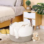 KAKAMAY Large Blanket Basket, Woven Baskets - Image 4