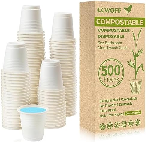500P 3OZ Bathroom Cups for Bathroom Eco Friendly Biodegradable Compostable Cup by CCWOFF