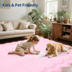 GarveeHome 3x5 Scalloped Washable Area Rug Non Slip Bedroom Entryway Rug - Image 6