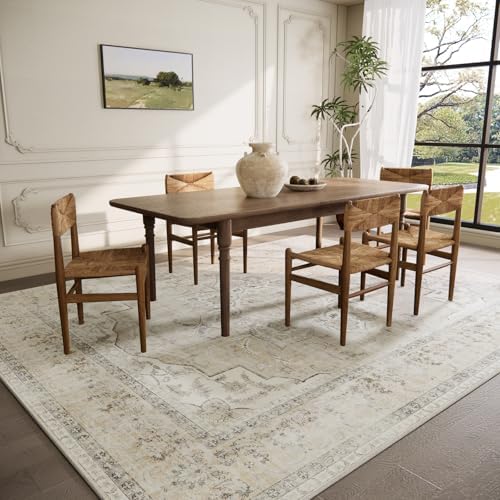8x10 Area Rugs for Living Room: Washable Bedroom Rug Non Slip Boho Carpet - Image 3