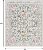 Wonnitar Purple Floral 8x10 Area Rugs, Washable Rug - Image 2