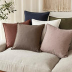 Foindtower Decorative Linen Lumbar Throw Pillow Covers 12x20 Dusty Pink - Image 7