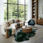 Genuine Real NZ Sheepskin Area Rug Fluffy Lambskin Fur Dark Green 2x 3.2ft - Image 6