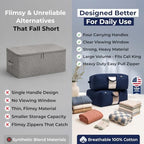 Soft Canvas Storage Bags with Zipper. Thick Breathable - Image 6
