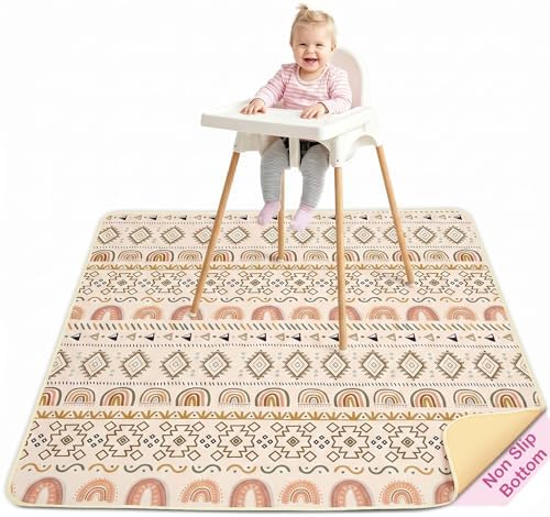 Basumee Splat Mat for Under High Chair, Waterproof & Mess-Proof Floor Mat by Basumee