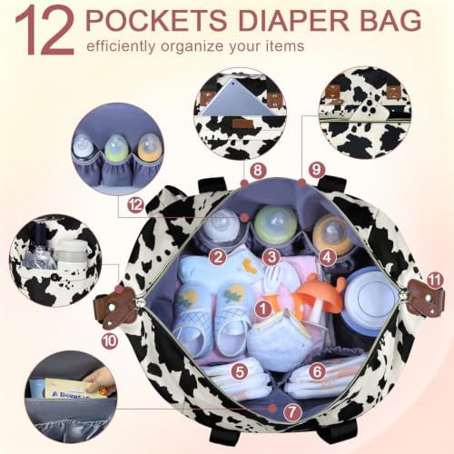 Pritent Diaper Bag Tote Waterproof Maternity Baby Bags - Image 4