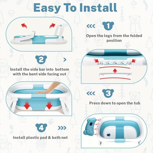 AVIDOR Baby Bathtub, Collapsible Bathtub - Image 5