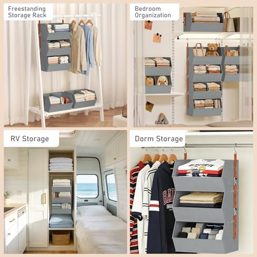 Hanging Closet Organizer Extra Large, Clothes Hanging Shelves - Image 7
